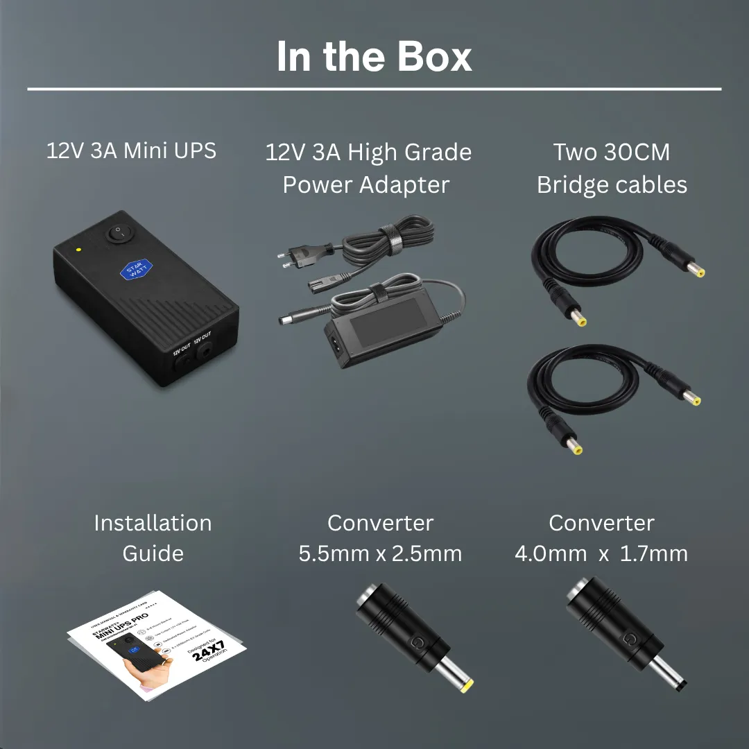 starwatt 12v 3A dual output UPS