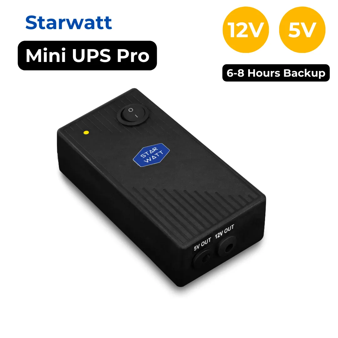 Starwatt Mini UPS Pro 12V Upto 3A and 5V Upto 2A Output