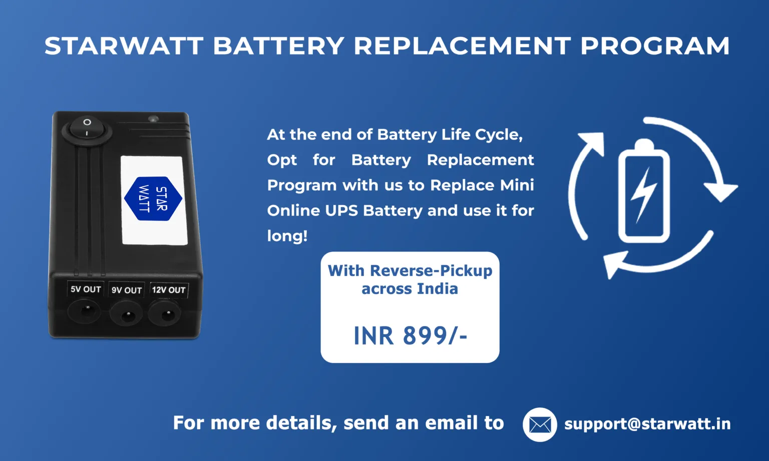 Starwatt battery replacement