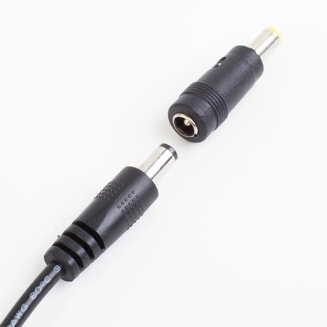 DC Power Socket Adapter to 5.5 x 2.1mm Female to Male 5.5 x 2.5mm Connector 5.5 x 2.1mm Female to Male 5.5 x 2.5mm Connector
