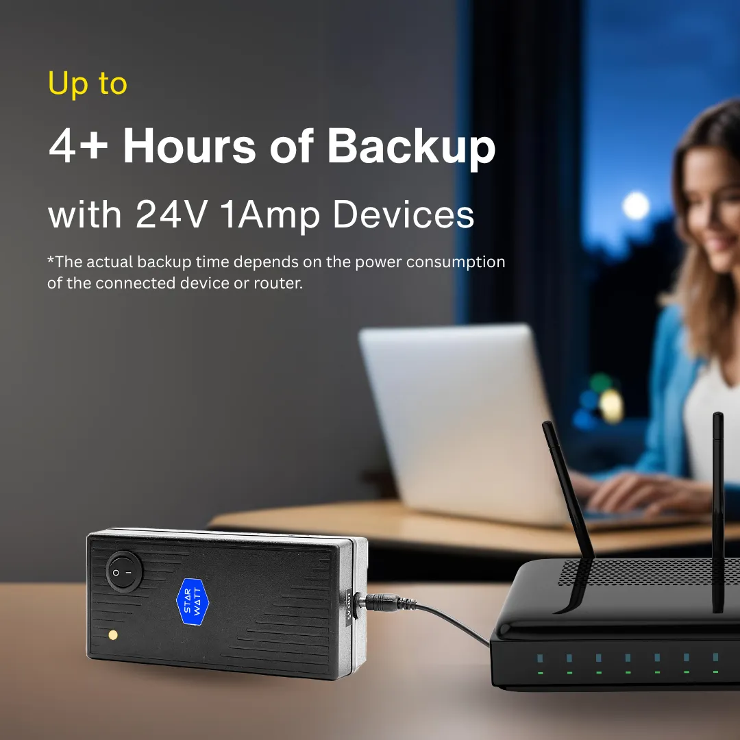 24V ups for Industrial IoT Devices, RTU, HMI, Flow meter, HMI, data logger and 24V PoE devices by Starwatt