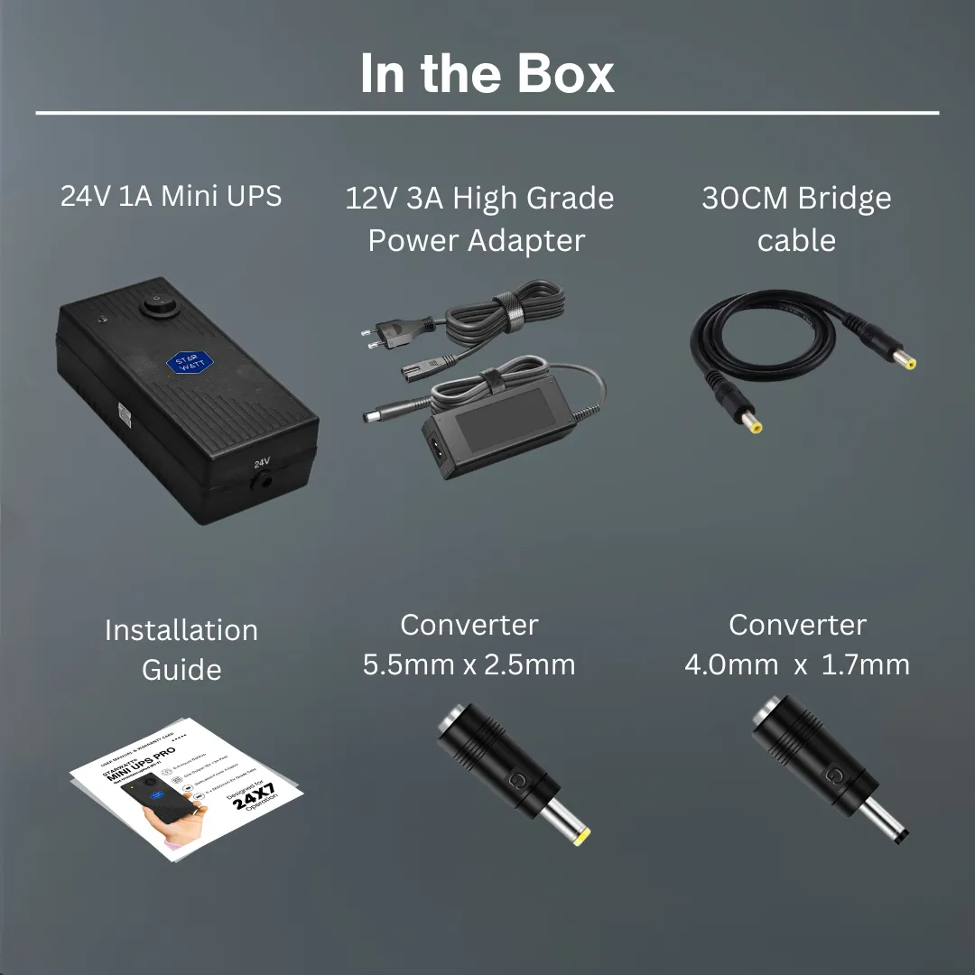 24V ups for Industrial IoT Devices, RTU, HMI, Flow meter, HMI, data logger and 24V PoE devices by Starwatt