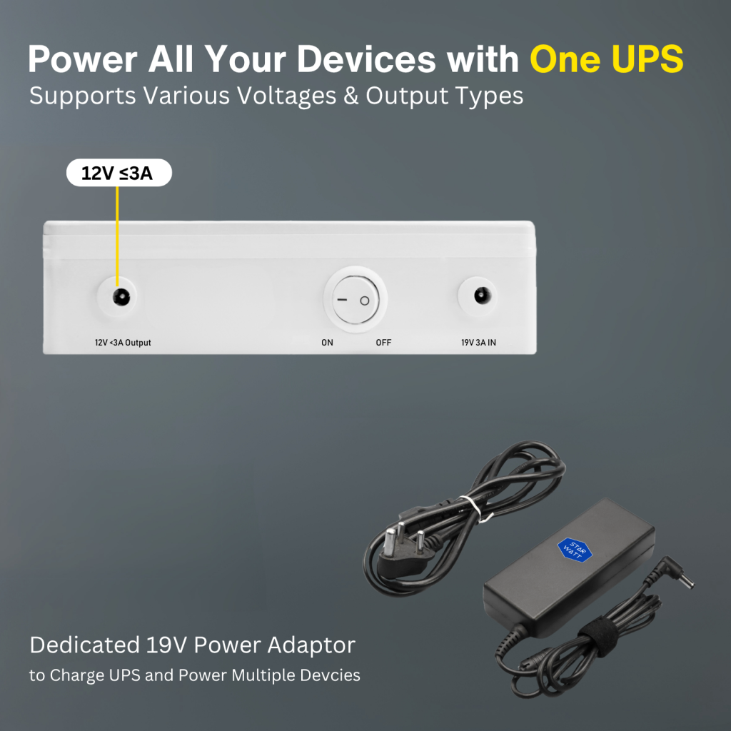 Starwatt Mini UPS Max, 12V 3A UPS, Mini UPS 12V, Router UPS, Power Backup UPS, 12V UPS India, UPS for Router, WiFi Router Backup, 12-18 Hours Backup, 31200mAh UPS, 140.55Wh UPS, EV Grade UPS, Lithium Ion Mini UPS, Replaceable Battery UPS, BIS Certified UPS, Zero Lag UPS, 20ns Switch UPS, Portable UPS, Compact UPS, Home UPS, Office UPS, Internet Backup Device, Power Outage Solution, JioFiber UPS, Airtel Xstream UPS, BSNL UPS, ACT Fibernet UPS, Hathway UPS, ONT UPS, ONU Power Backup, Fiber Router UPS, CCTV UPS, IP Camera UPS, PTZ Camera Backup, NVR UPS, DVR UPS, Biometric Machine UPS, Access Control UPS, Smart Door Lock UPS, Raspberry Pi UPS, Arduino UPS, IoT Gateway UPS, Set Top Box UPS, Smart Speaker UPS, POS Machine UPS, Alarm System UPS, VOIP Phone UPS, Media Converter UPS, Network Switch UPS, Mesh WiFi UPS, Uninterruptible Power Supply 12V, 3A UPS, High Capacity UPS, Long Backup UPS, Extended Backup UPS, Long Time Backup UPS, 12 Hours Backup UPS, 18 Hours Backup UPS, Emergency Power Backup, Work From Home UPS, Online Class Power Backup, Security Camera UPS, Surveillance UPS, 12V 3A Power Supply Backup, Lithium UPS 31200mAh, EV Grade Battery UPS, BMS Protected UPS, Overcharge Protection UPS, Short Circuit Protection UPS, Polycarbonate UPS, Lightweight UPS, Plug and Play UPS, Tabletop UPS, Detachable Cable UPS, LED Indicator UPS, Battery Level UPS, 19V Adapter UPS, BIS Certified Adapter, Starwatt UPS, Starwatt Power Backup, Mini UPS Max, 12 Volt UPS, 3 Amp UPS, Router Power Backup India, Jio Router UPS, Airtel Router UPS, TP-Link UPS, D-Link UPS, Netgear UPS, Hikvision UPS, CP Plus UPS, Dahua UPS, Excitel UPS, Tata Play UPS, Broadband Backup, Fiber Internet UPS, No Internet Drop UPS, Seamless Power Switch UPS, 24x7 UPS, Reliable UPS, Durable UPS, 1 Year Warranty UPS, Best Router UPS, Best Mini UPS, Affordable UPS, High Performance UPS, 31200 mAh Power Bank UPS, 140Wh Lithium UPS, Single Output UPS, 12V DC UPS, DC UPS for Router, UPS for Modem, UPS for ONT, UPS for CCTV Camera, UPS for Biometric Device, UPS for Smart Home, Power Failure Solution, Electricity Cut Backup, Load Shedding UPS, Inverter Alternative, Small UPS, Pocket Size UPS, Professional UPS, Residential UPS, Small Office UPS, SOHO UPS, IoT Device Backup, Edge AI Device UPS, Amazon Alexa UPS, Google Nest UPS, Intercom System UPS, Video Door Phone UPS, 12V Device Backup, 12V 3A Compatible UPS, Fast Charging UPS, Auto Switch UPS, Zero Interruption UPS, Uninterrupted Internet, Stay Online UPS, Connected Home UPS, Smart Security UPS, Remote Work Power Solution, Online Gaming UPS, Streaming UPS, Buffer Free UPS, Starwatt Mini UPS, 31200mAh 12V UPS, 140Wh Backup Device, EV Grade Lithium UPS, 3C Battery UPS, BIS Li-Ion UPS, 12 Cell Battery UPS, 2600mAh Cell UPS, Intelligent BMS UPS, Thermal Protection UPS, Deep Discharge Protection, Over Current Protection, UPS with USB Support, DC Barrel Jack UPS, Trigger Switch UPS, Battery Status LED, Charging LED UPS, Green LED UPS, Red LED UPS, Blue LED UPS, 180x104x53mm UPS, Compact Design UPS, Replaceable Battery Design, Long Life UPS, 1 Year Warranty Product, Made for India UPS, ISP Compatible UPS, Jio Airfiber Alternative, Airtel Airfiber Alternative, Hathway Broadband UPS, Spectra UPS, You Broadband UPS, Tikona UPS, RailWire UPS, Den Broadband UPS, Asianet UPS, MTNL UPS, Power Backup for CCTV, Power Backup for NVR, Power Backup for Biometric Attendance, Power Backup for Access Controller, 12V 2A UPS, 12V 2.5A UPS, 12V 3A Compatible, High Power UPS, Best UPS for Router 2026, Long Duration Backup UPS, Maximum Backup UPS, All Day Backup UPS, Full Day Power Backup, Extended Runtime UPS, Prolonged Backup UPS, 15 Hours Backup UPS, Heavy Duty Backup UPS, Reliable Long Backup, Uninterrupted Long Backup, Long Lasting UPS, Sustained Power UPS